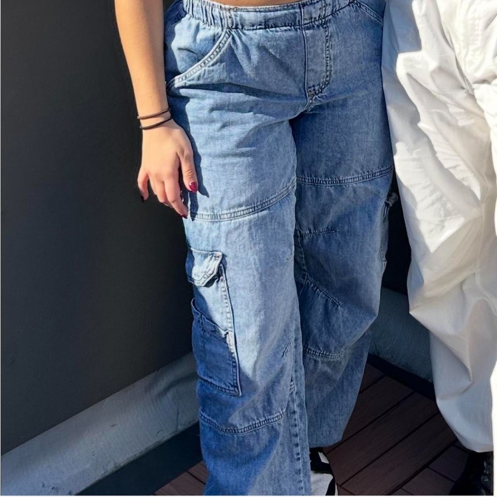 Garage Casual Blue Cargo Jeans